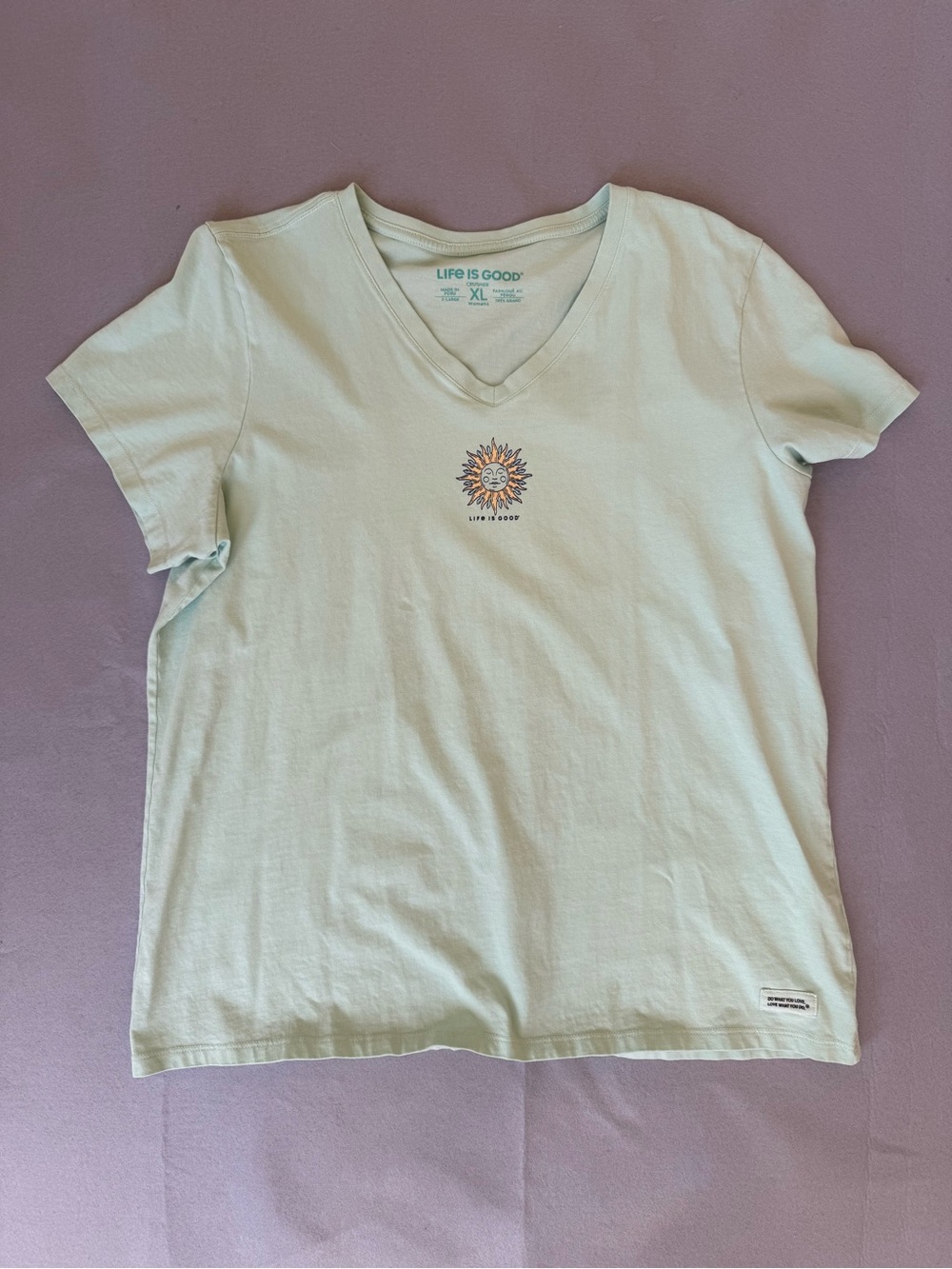Life Is Good Celestial Sun Women’s V-Neck Crusher Tee - Size XL
